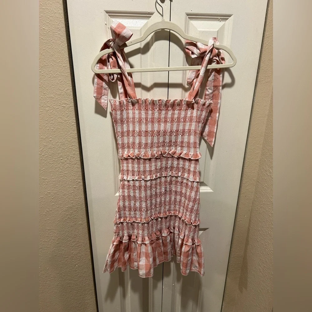 NWOT Mable The Label Smocked Mini Dress Babydoll Coquette , size M - Picture 2 of 5